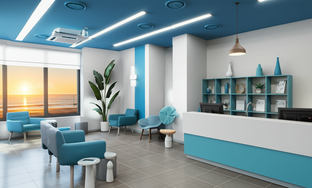 Interior moderno da clínica